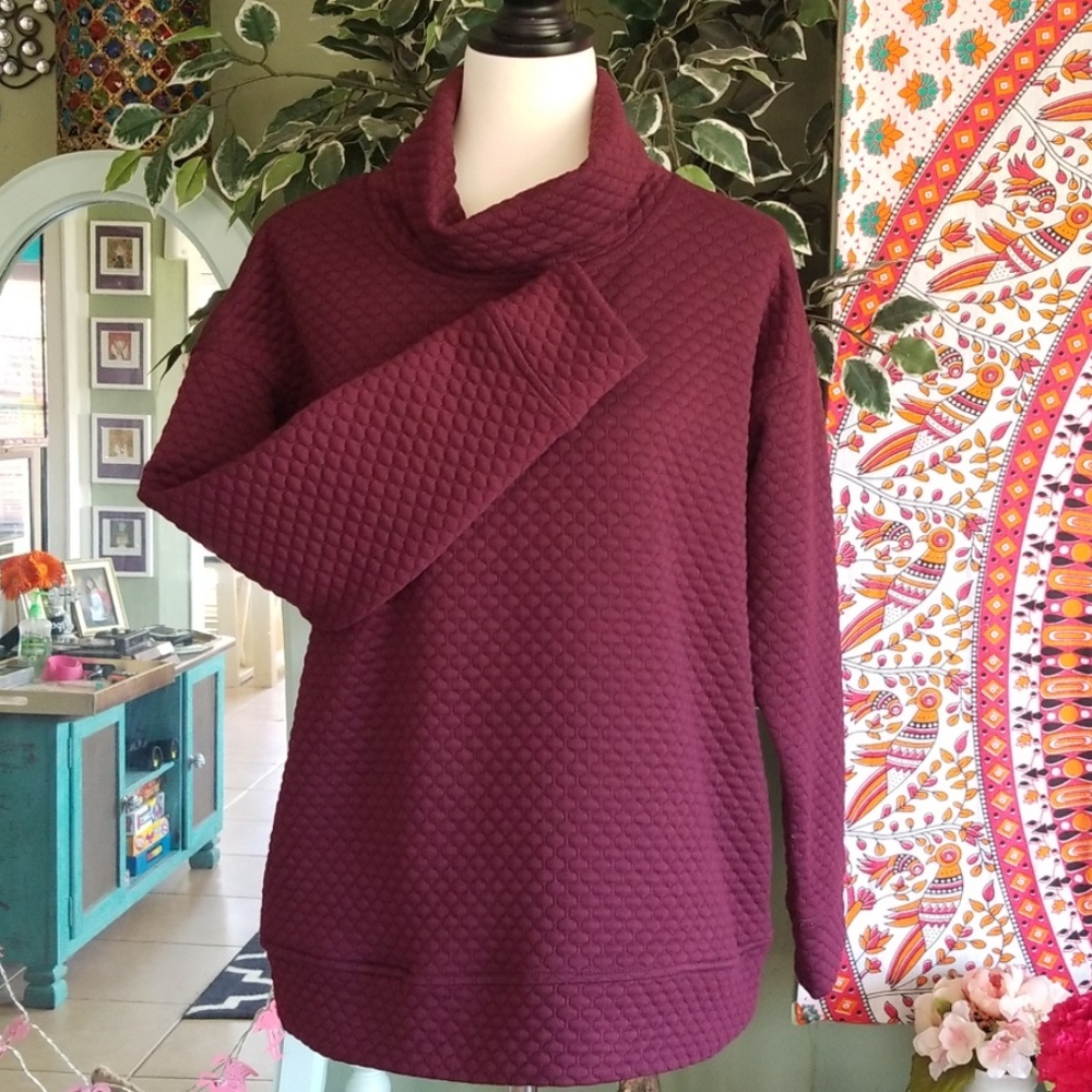 Jones New York waffle texture long sleeve